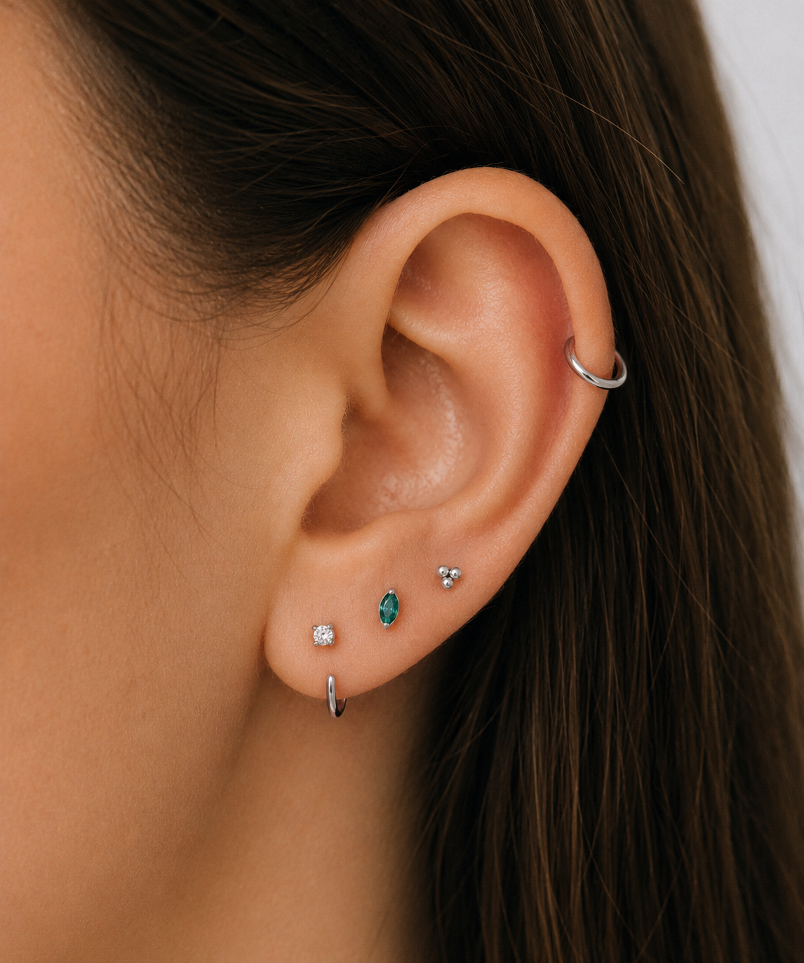 Boucles d'Oreilles Emeraude