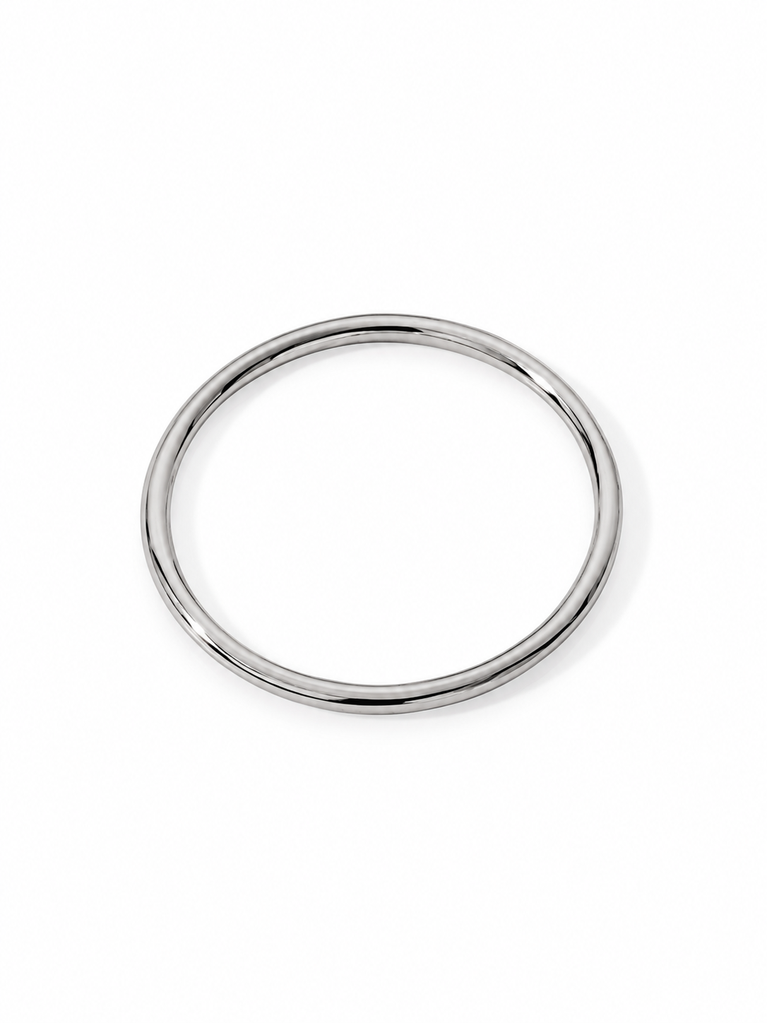 Jonc Alba argenté fin poli miroir – photo produit